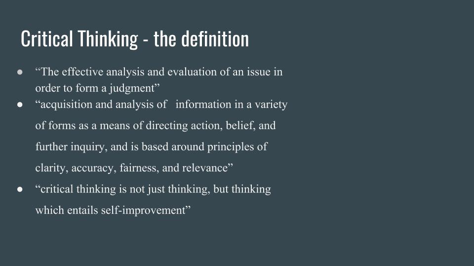 Critical Thinking  Definition, Origins & Examples - Video